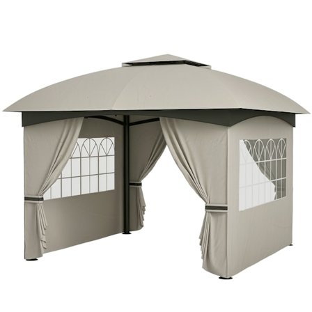 Rootz Garden Gazebo øltelt - Udendørs husly - Patio baldakin - UV -beskyttelse - 3,35 m x 3,35 m x 2,85 m