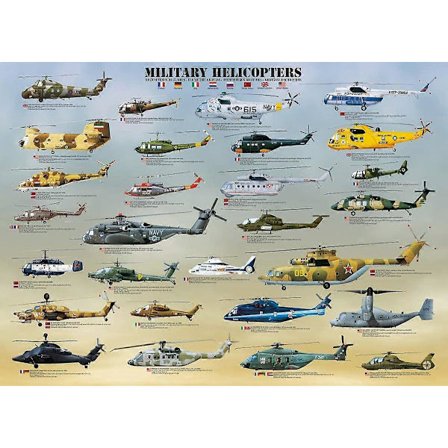 Militärhelikoptrar Pussel, 1000 Bitar (FMY)