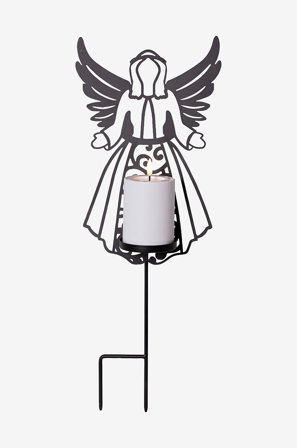 Star Trading - Flamme Deco Angel - Svart - Utedekoration - Från Homeroom