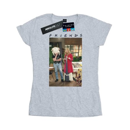 Friends Dam/Damer Joey Turki Bomull T-shirt M Sports Grey