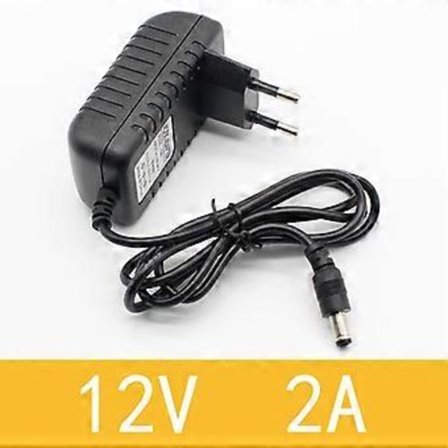 1 stk. 12V2A AC 100V-240V Konverter Adapter DC 12V 2A 2000mA Strømforsyning EU Plugg 5.5mm x 2.1-2.5mm for LED CCTV
