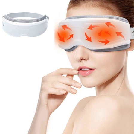 Øjenmassageapparat varmer, vibrerer for at lindre trætte øjne lucky