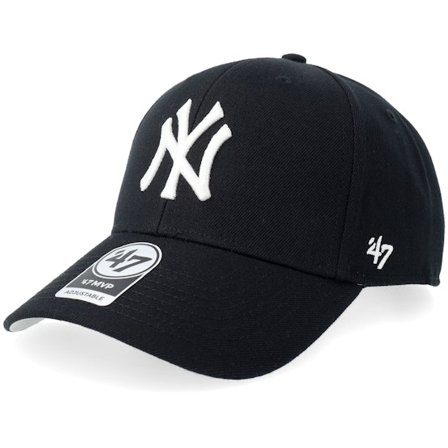 47 Brand - MLB Schwarz adjustable Cap - New York Yankees MVP Black/White Adjustable @ Hatstore