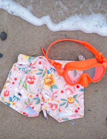Filibabba Orla – Badeshorts 1-2 År – Ocean Blossom - Pink - 1-2Y