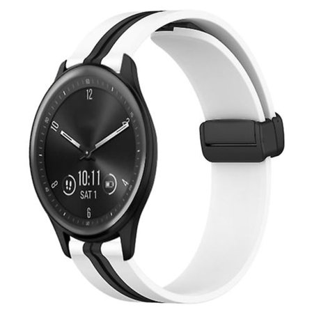 For Garmin Vivomove Sport 20 mm sammenleggbar magnetlås silikonklokkerem