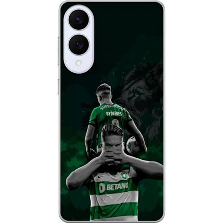 Kompatibelt Mobildeksel til Samsung Galaxy S25 Edge Neonmotiv med teksten "Gaming is in my DNA" på en blå og rød murvegg med en lysende DNA-spiral.