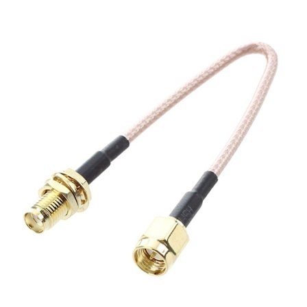 Sma hunn Sma hann F / M antenne tilkoblingskabel adapter svart + gull