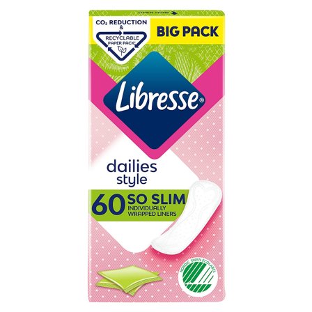Libresse Trusseindlæg So Slim Duo Pack 60 stk, Medicin & Pleje, Bind & Indlæg, Trusseindlæg