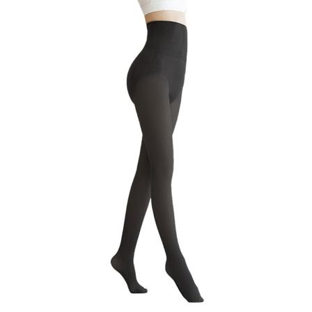 Varme høye midje Honeycomb Tights 250g Svart Stor Størrelse KLB