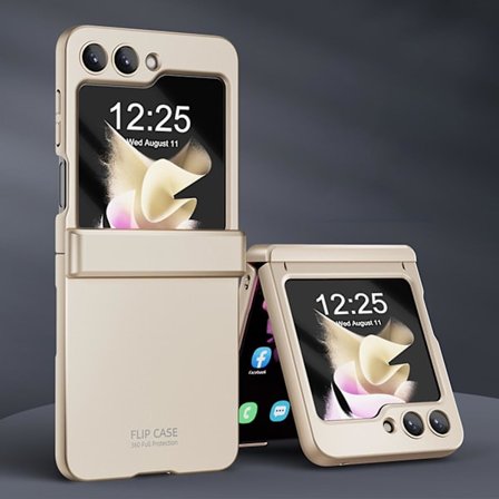 Galaxy Z Flip 5- case med gångjärnsskydd och inbyggt skärmskydd, cover Stötsäkert tunt case