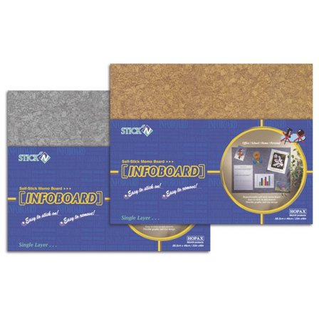 Anslagstavla, kork, självhäftande, ett lager, 460 x 580 mm, Brun - Lyreco - Kontorsmöbler och inredning - Tavlor ställ och ramar - Anslagstavlor