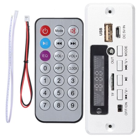 02EBT-DX Bilfordons Handsfree-samtal Dekoderkort Bluetooth Fjärrkontroll (Silver)