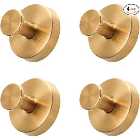 Sugekopkroge til brusebad, borefri kroge, ingen borekroge, vandtætte sugekopkroge, aftagelige og genanvendelige, 304 rustfrit stål (guld)