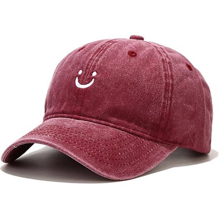 Vintage slitt vasket baseballcaps for menn og kvinner, justerbar Trucker-caps, golfcaps, pappa-caps (Claret)