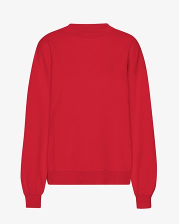 Organic Oversized Crew - Scarlet Red S