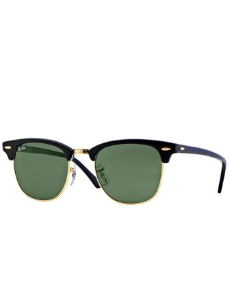 Ray Ban Icons Men's Sunglasses with a frame made of acetate in black gold and crystal lenses in green