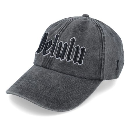 Delulu - Noir unconstructed Casquette - 3d Delulu Vintage Washed Dad Cap @ Hatstore