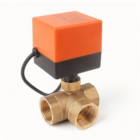 Dn20/dn25 220v 4w Elektrisk Motoriserad Kulventil 2-vägs 3-tråds Mässingsventiler Verktyg {hh]