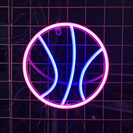 Basket Neonskylt, Led Neonvägg Neonskylt USB driven Basketb