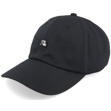 Quiksilver - Negro unconstructed Gorra - Pierdrop Cap Jet Black Dad Cap @ Hatstore