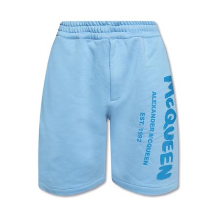 Alexander McQueen Short Shorts Blå, Herre Chino Shorts, Størrelse: XL