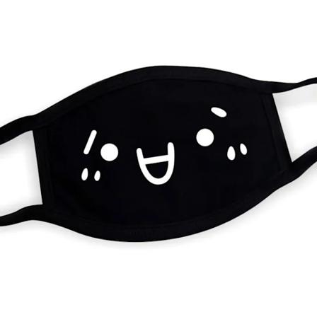 Super söt uttryck smitta andas mun ansiktsmask för koreanska svarta kpop unisex kawaii ansikte munnen muffler bomullsmask animerad 19