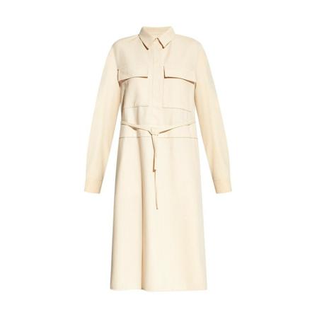 Jil Sander, Wool dress Beige, Dames, Maat:S,wol