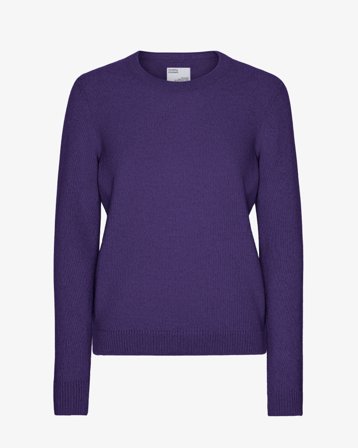 Women Classic Merino Wool Crew - Ultra Violet M