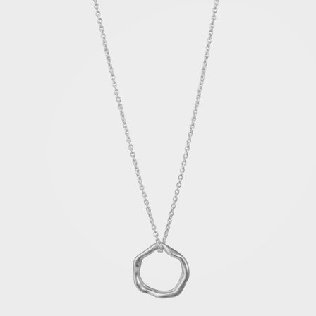 Handgjort halsband med evigt drivvedshänge i guld eller silver, 18" inch / Silver