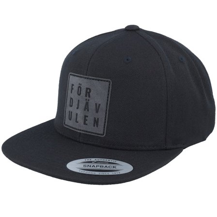Kränkt! - Black - snapback - Cap - För Djävulen Patch Black Snapback - Hatstore