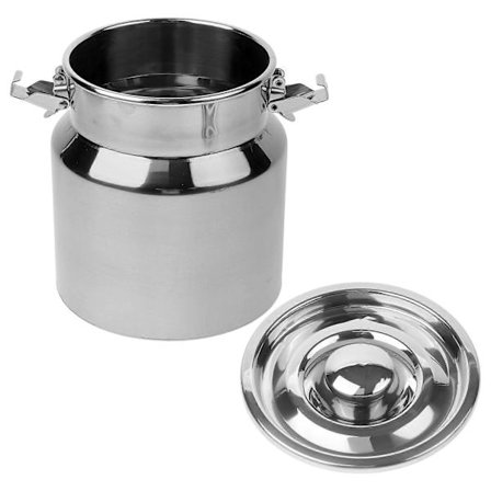 Melkespann i rustfritt stål med forseglet lokk, stor kapasitet, 1 sett regndråper metall melkekanne
