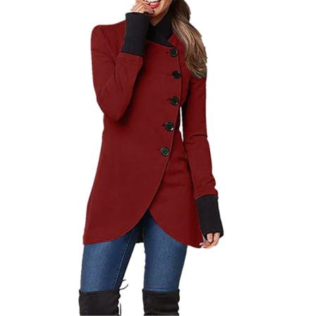 Spring Slim Elegant Fit Ytterkläder Dam Solid Grå Vit Singel