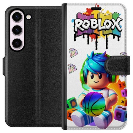 Yhteensopiva Lompakkokotelo Samsung Samsung Galaxy S23 Värikäs Roblox-kuvitus pelihahmolla, leluilla ja energialla, täydellinen pelifaneille ja mod