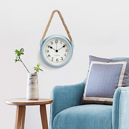 Lifestyle Morloge Veggklokke (22 cm, Blå), Tinnklokke, Dekorativ V