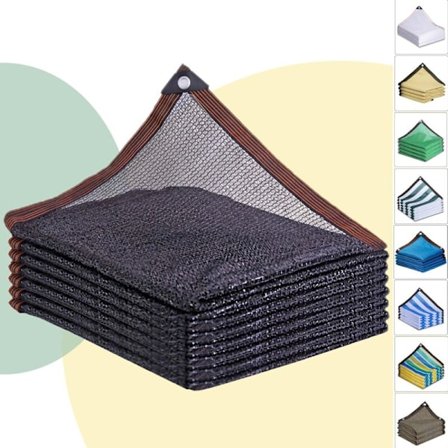 Solseil 3 x 4 m, skyggenett med 50 % skyggeeffekt, skyggenett, UV-beskyttelsesnett, pustende og kjølende balkonghagenett, solbeskyttelsesnett