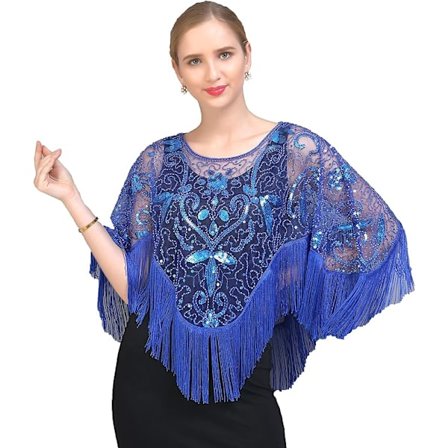 1920-luvun stola huivi naisille, paljettihuivi iltapukuun, retro Gatsby-juhlan asuste