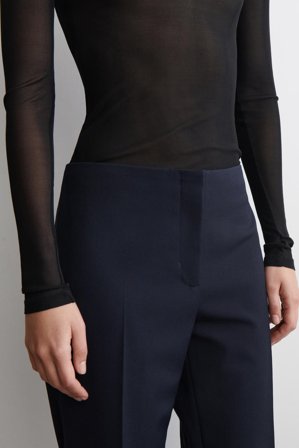 COS Women's Pantaloni Slim In Misto Lana in Blu