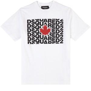 Kids - Dsquared2 White Logo T-Shirt 14 Years - Tops - 14 years - White - Junge