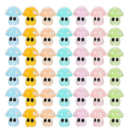 35 stk. Mini Selvlysende Sopp Ornamenter Miniatyr Figurer Simulering Miniatyr Sopp Dekorasjoner