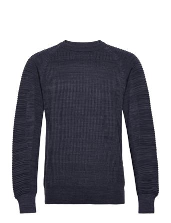 3D Biker R Knit Neulepaita Pyöreä Kaula-aukko Navy G-Star RAW