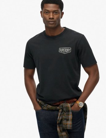 Superdry Work Tab Loose Tee - Black - XXL