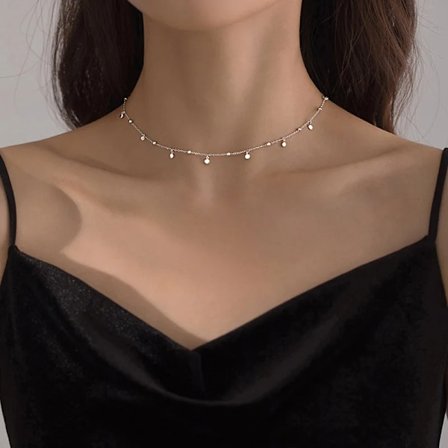 Fashion Minimalist Slätt Hjärta Hänge Halsband 925 Sterling Silver Sött Berlockhalsband för Kvinnor