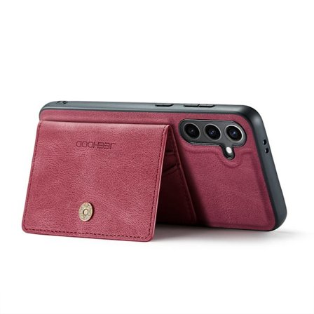 Lærveske med magnetisk kortholder til Galaxy S24