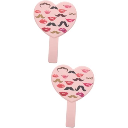 2 st Handtagsspegel Mini Speglar Smink Speglar Fick Spegel Kam Smink Spegel Badrumsspeglar Handhållen Spegel