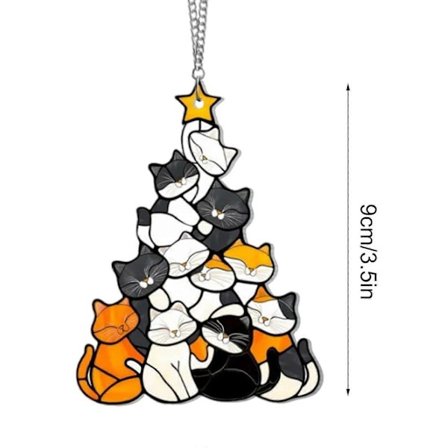 Juletræ Julekatte Juletræ Solfanger 2024 Juledekorationer Til Vinduer Jul Sød Julegave Jul Juleindretning Hængende