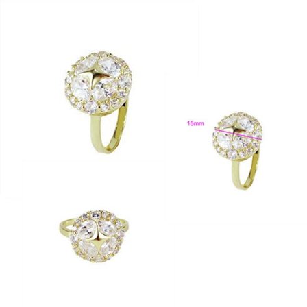 18K Guldfyllda Guld gulddoublé Filled CZ Ring