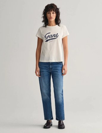 GANT Straight Cropped Jeans - Blue - 29