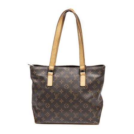 Louis Vuitton Vintage, Pre-owned Cabas Piano Monogram Tote Bag Bruin, Dames, Maat:ONE Size,brass