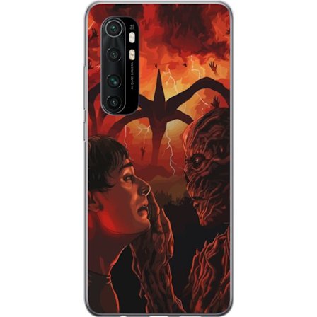 Yhteensopiva Puhelinkuori Xiaomi Mi Note 10 Lite Satumaista moskeijaa pastelliväreillä, roikkuvilla lyhdyillä, tähdillä ja puolikuulla pilvien jo