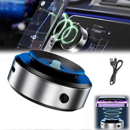 Magnetisk telefonholder bilfeste med sugekopp, 360 roterende biltelefonholder feste sterke magneter mobiltelefonholder sølv